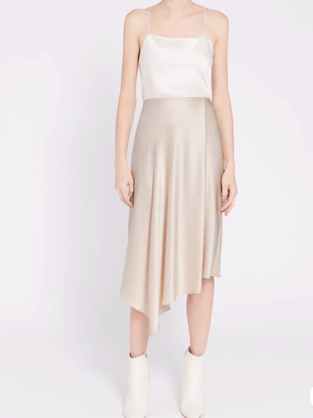 Alice + Olivia - Jayla Drape Slit Skirt in Taupe